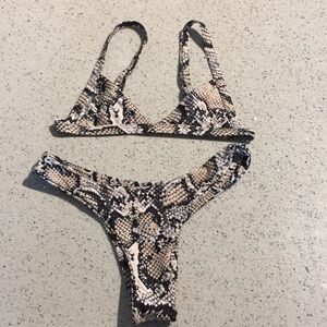 Snake print bikini